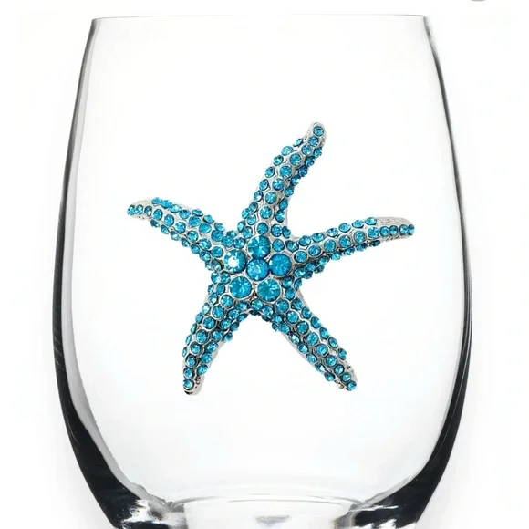 Queen’s Jewels Crystal Starfish Wine Glass - Picture 1 of 4